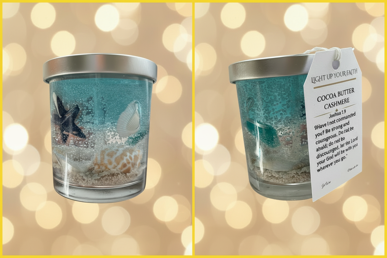 Gel Wax Sea Themed Candle- Coca Butter Cashmere