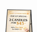 Pop up shop deal- 2candles+wax melt