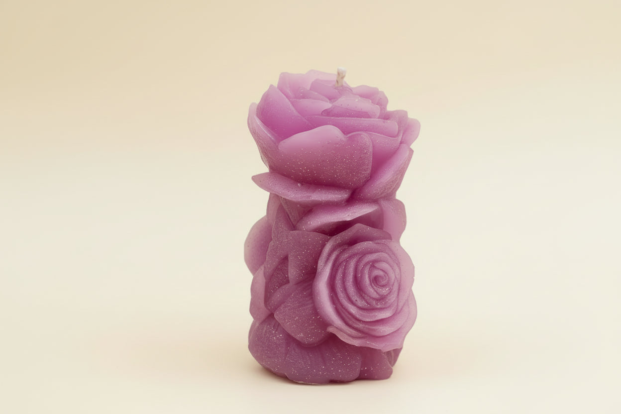 Rose Bouquet Pillar candle