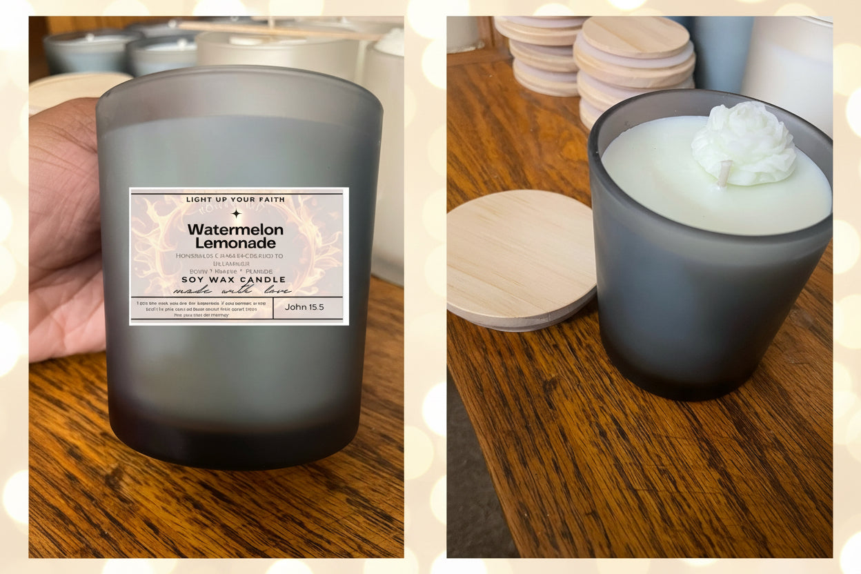 8oz Scripture Candle- Watermelon Lemonade